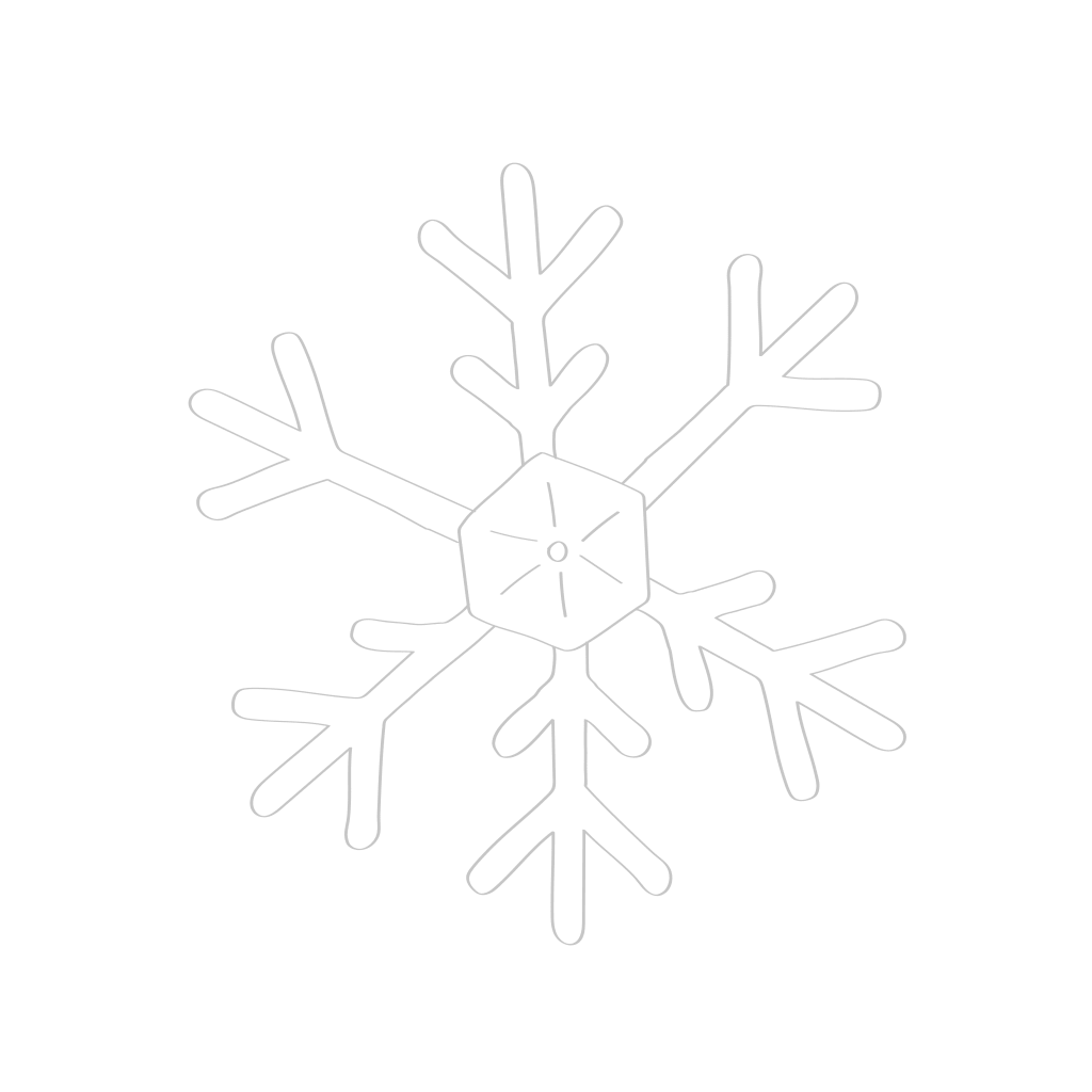 Digital illustration of snowflake in gray