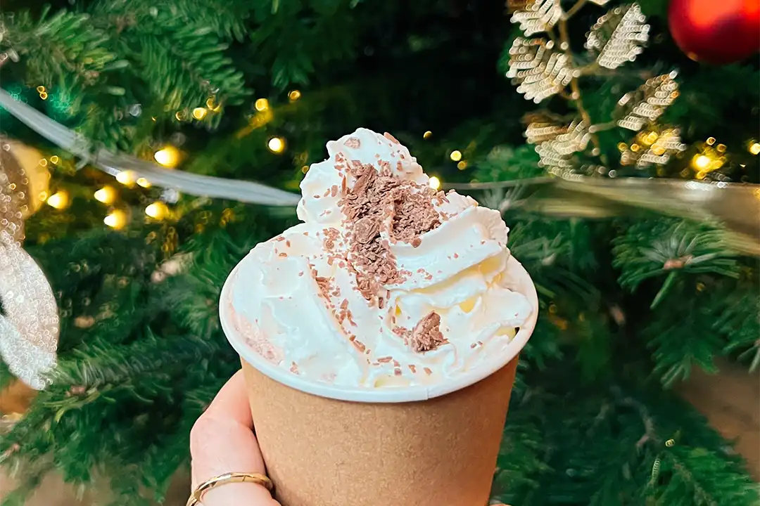 Hot festive drinks and food available from the dutch barn kitchen at lillingstone pick your own