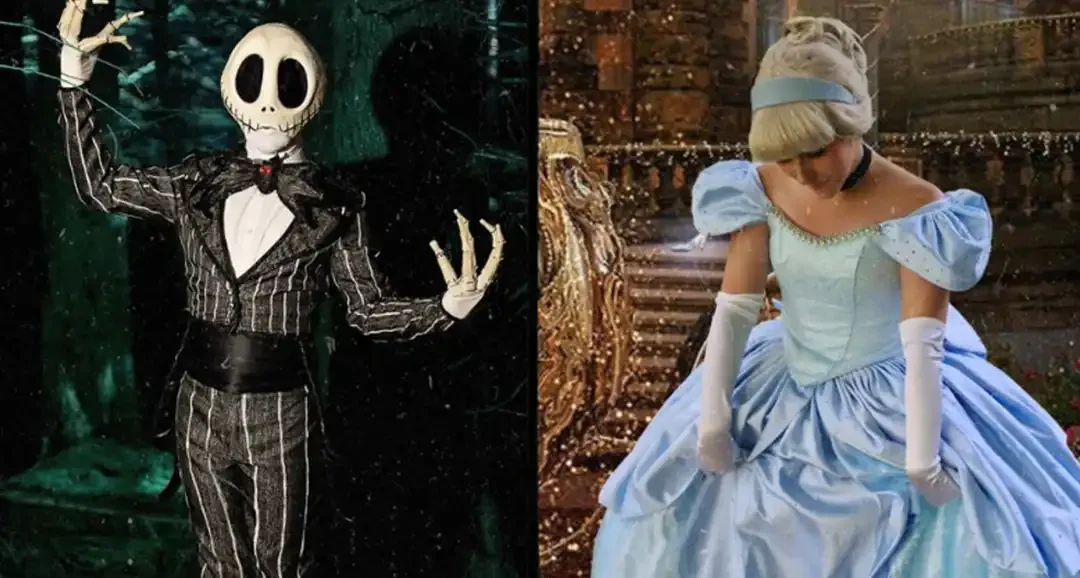 Two photos sit together, one of Jack and one of Cinderella