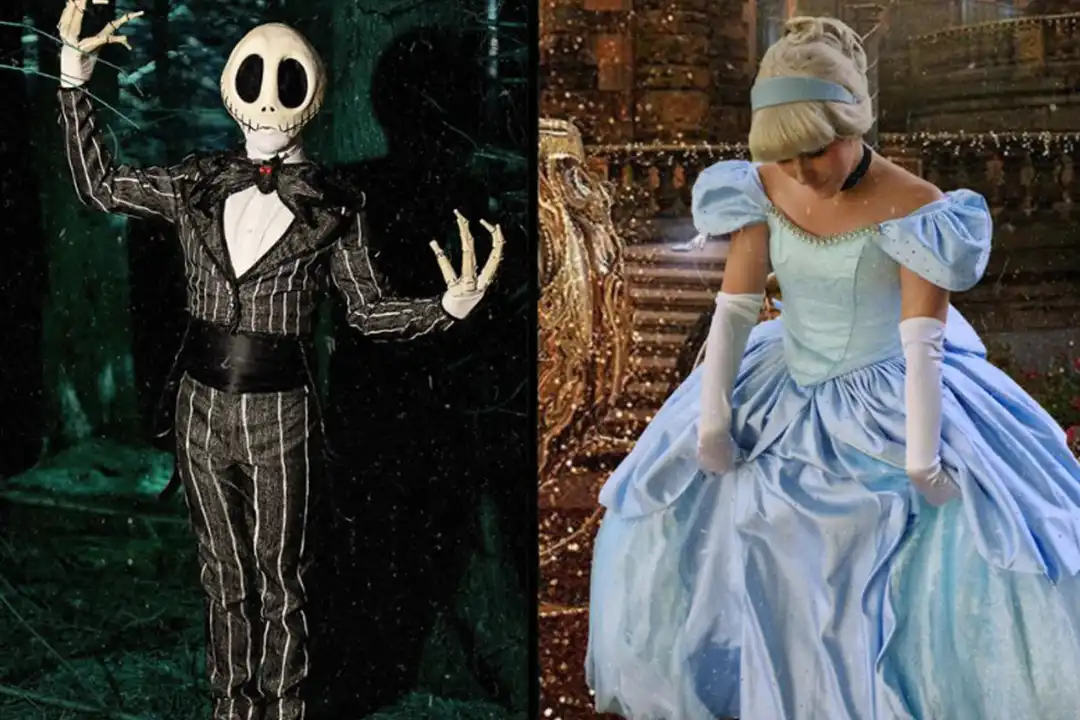 Two photos sit together, one of Jack and one of Cinderella